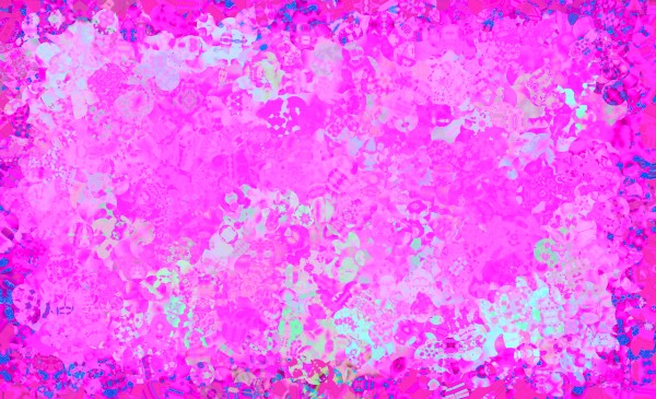 Generative Image: Pink with Splashes of Green and Blue