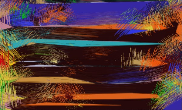 Generative Image: Colorful Brush Strokes and Lines